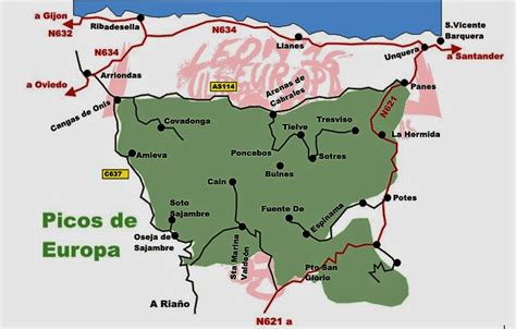 Picos de Europa mapa general localización | TrailrunningSpain.com