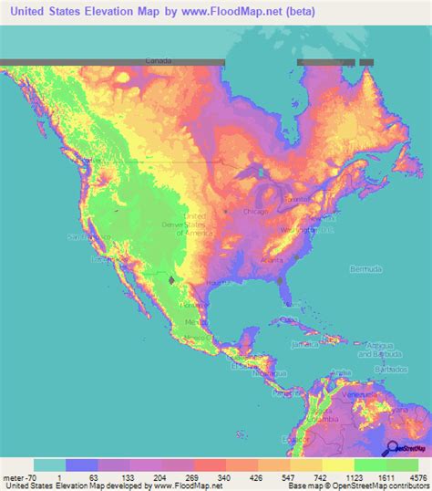 US Elevation and Elevation Maps of Cities, Topographic Map Contour