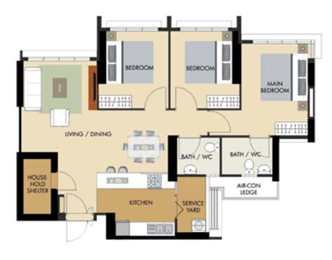 Floor Plan Hdb 4 Rooms Flat - Home Alqu