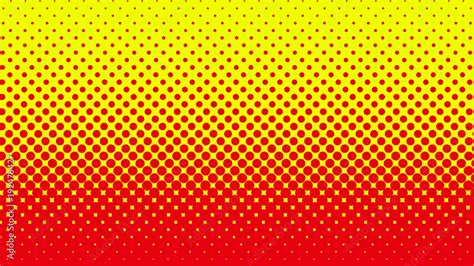 Halftone gradient pattern vertical vector illustration. Red yellow ...