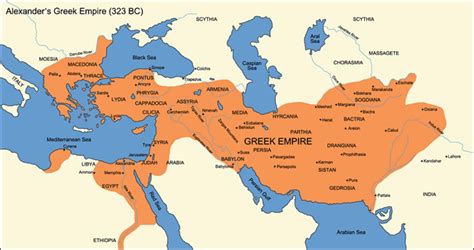 Map of the Greek Empire 323 BC : MapPorn