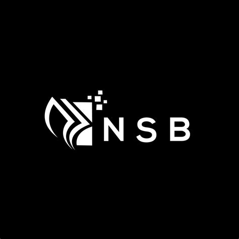 NSB credit repair accounting logo design on BLACK background. NSB ...