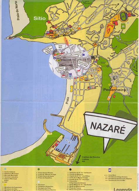 Mapas de Nazaré - Portugal | MapasBlog