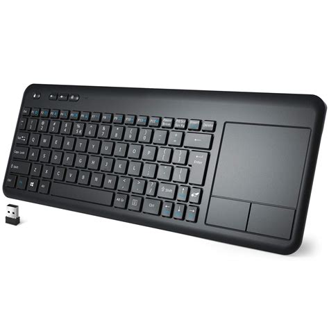 Buy Wireless Keyboard with Touchpad, WisFox 2.4G Slim Ergonomic ...