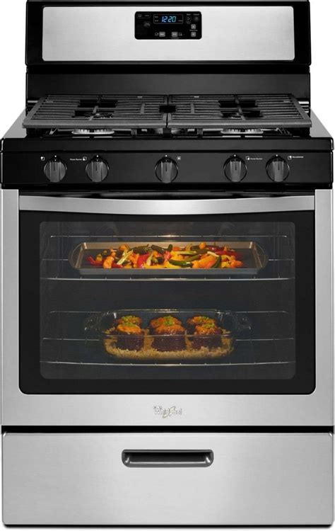 Whirlpool-WFG505M0BS | Gas range, Double oven, Oven cleaning