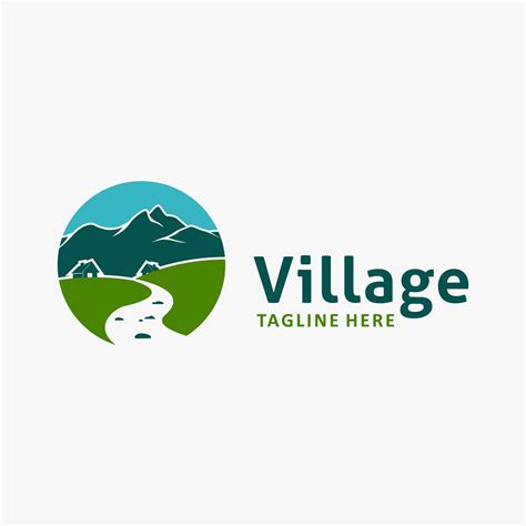 Village view logo design 10514037 Vector Art at Vecteezy