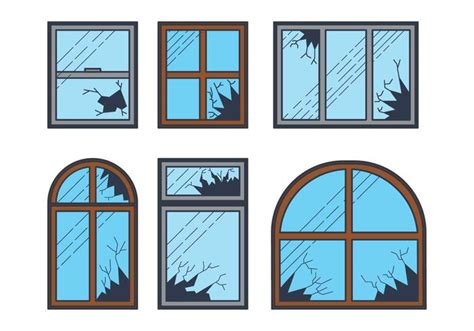 Broken Window Vector 122437 Vector Art at Vecteezy