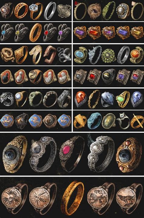 DS3 ring collection | Artifact art, Fantasy ring concept art, Fantasy ...