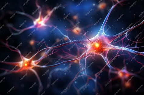 Premium AI Image | Neuron cells neural network under microscope neuro ...