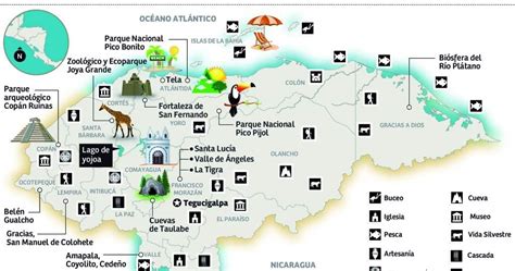 TODONADA: Mapa turístico de Honduras