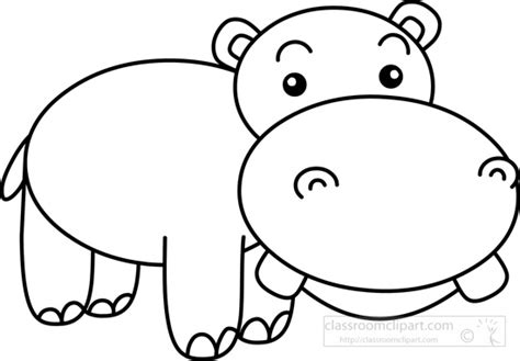 Hippo Clipart Black And White Find and download hippopotamus powerpoint ...