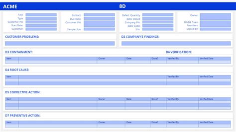 8D Analysis One Page PowerPoint Template - SlideModel