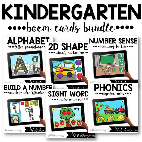 Kindergarten Boom Cards™ Year Long Bundle - Miss Kindergarten