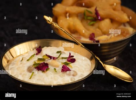 Indian Fasting Food Sabudana Kheer, Sagudana Khir Or Sago Seed Pudding ...