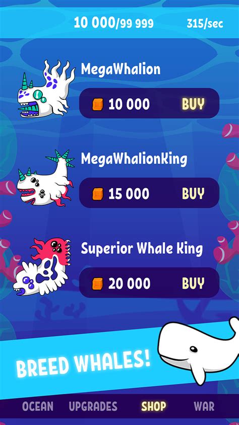 Blue Whale Breeding & Evolving Simulator: Funny Wildlife Maker Game for ...