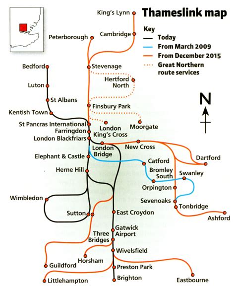 Thameslink train / rail maps