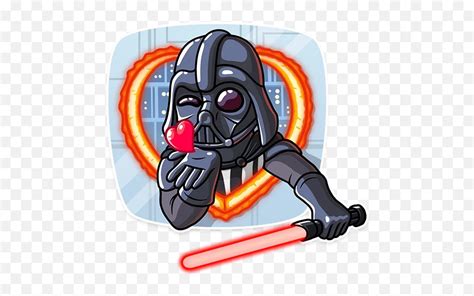 The Dark Side Stickers For Whatsapp - Sticker Darth Vader Png Emoji ...