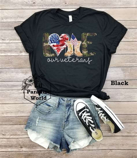 Love Our Veterans Shirt-Veterans Day Shirt-Womens Veterans | Etsy