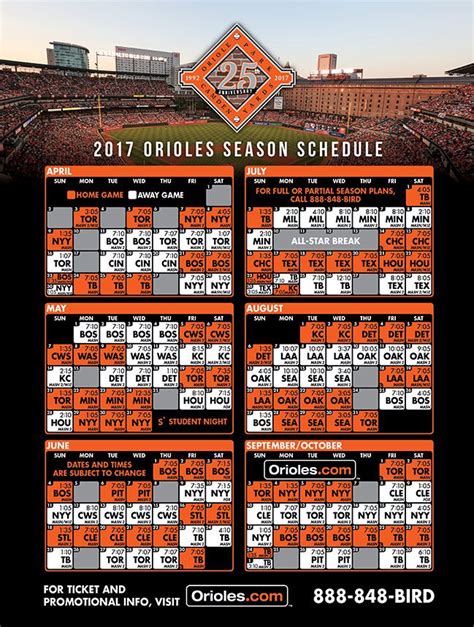 Calendar View of Season Schedule | Baltimore orioles, Orioles ...