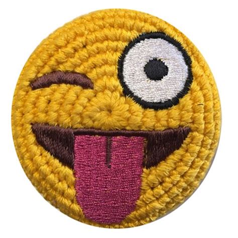 Emoji Tongue Waggle Crocheted Footbag - Entertainment Earth