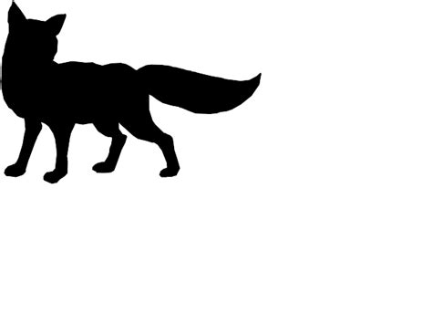 Black Fox Outline Clip Art at Clker.com - vector clip art online ...