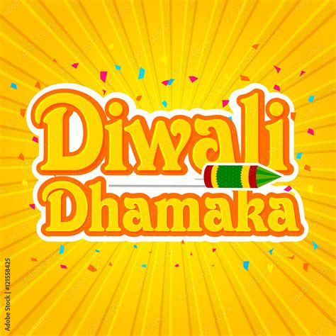 Sticker, Tag or Label design for Diwali Dhamaka. Stock Vector | Adobe Stock