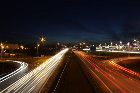 Free Images : blur, road, bridge, traffic, night, highway, driving ...