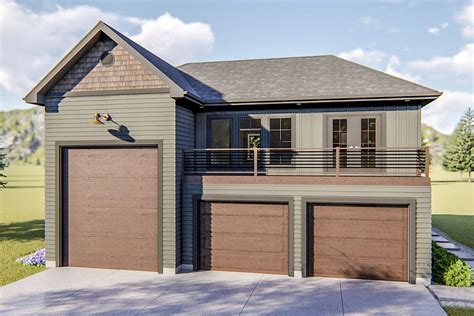 Guest House Plan with RV Garage and Upstairs Living - 62768DJ ...