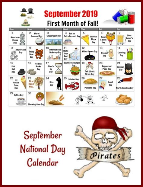 September National Day Calendar - Free Printable Calendars