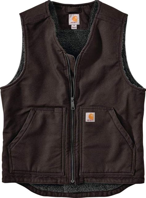 Carhartt 104394 Washed Duck Sherpa Lined Vest | Sherpa lined, Carhartt ...