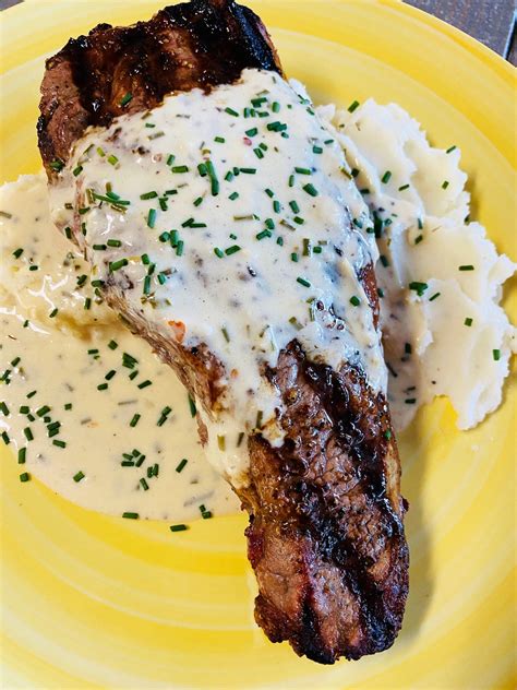 Steak with Garlic Chive Cream Sauce - Cooks Well With Others