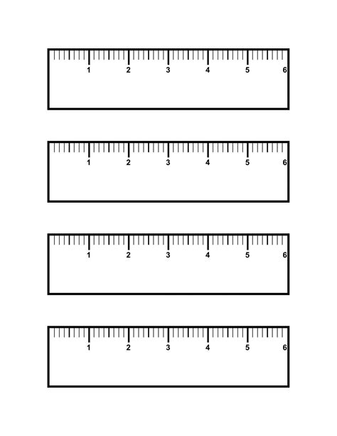 Blank Ruler Clipart - Printable Ruler Actual Size