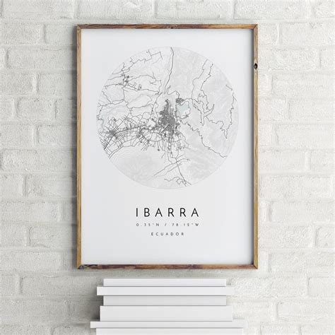 Ibarra Map, Ibarra, Ecuador, City Map, Home Town Map, Ibarra Print ...