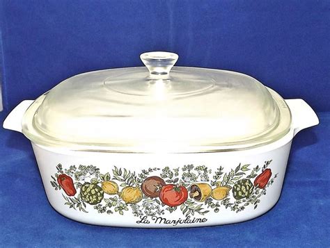 Vintage CorningWare 2 qt Casserole Dish With Pyrex Lid Spice of Life A ...