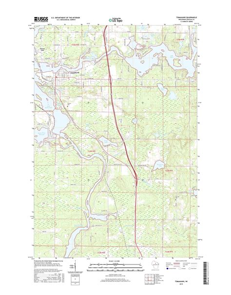 MyTopo Tomahawk, Wisconsin USGS Quad Topo Map