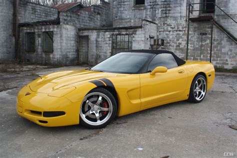 Yellow Chevrolet Corvette C5 Convertible - CCW SP500 Wheels