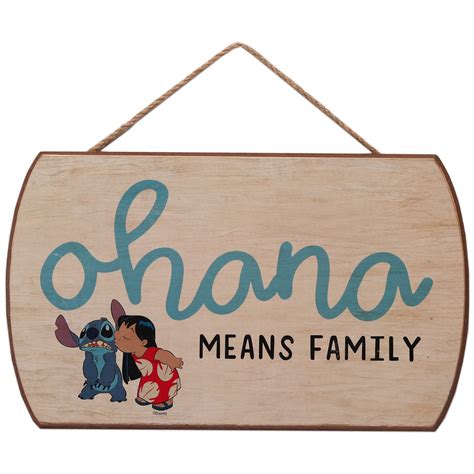 Open Road Brands Disney's Lilo & Stitch Ohana Hanging Wood Wall Decor ...