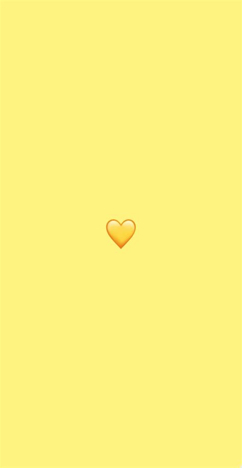 Yellow heart, emoji, heart, iphone, love, yellow, HD phone wallpaper ...