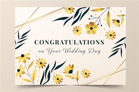 Free Vector | Gradient wedding congratulations card