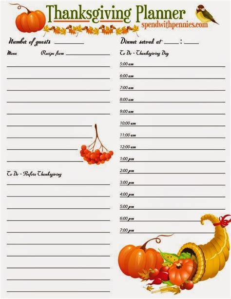 5 Free Thanksgiving Meal Planner Printables | Sabrina Sandoval