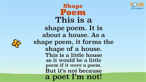 Exles Of Shape Poems For Elementary Students - Infoupdate.org