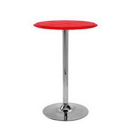 Bar Table Chrome X Leather Red