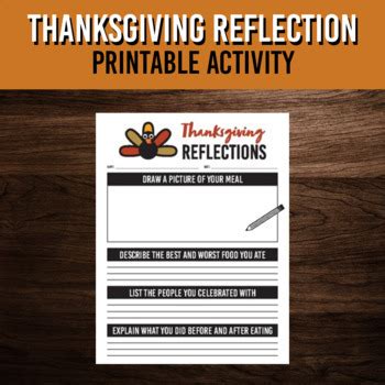 Thanksgiving Reflection Guide | Printable Art and Writing Activity