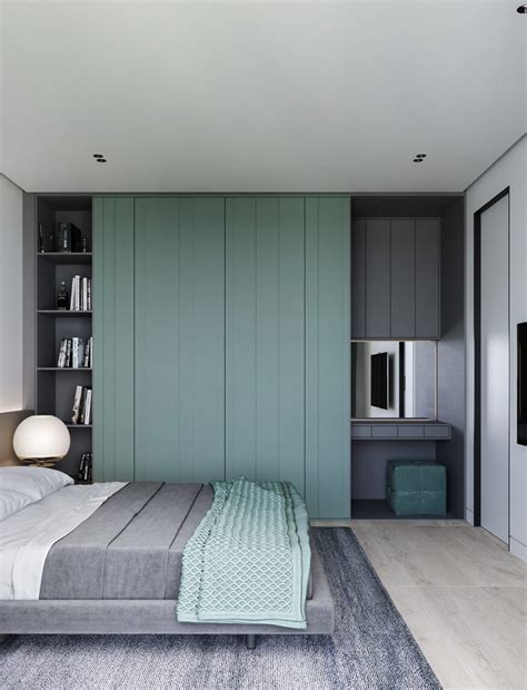 green wardrobes | Interior Design Ideas