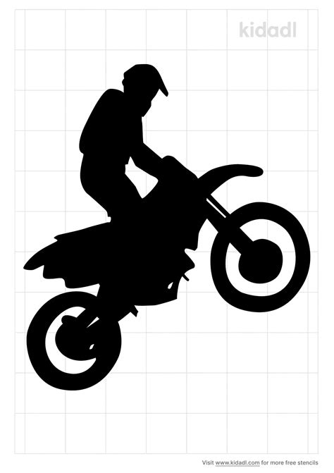 Free Dirt Bike Stencil | Stencil Printables | Kidadl