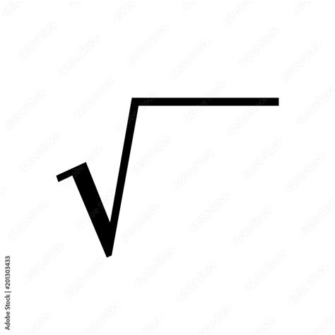 Math symbols vector and Math icons Square root symbol Stock Vector ...