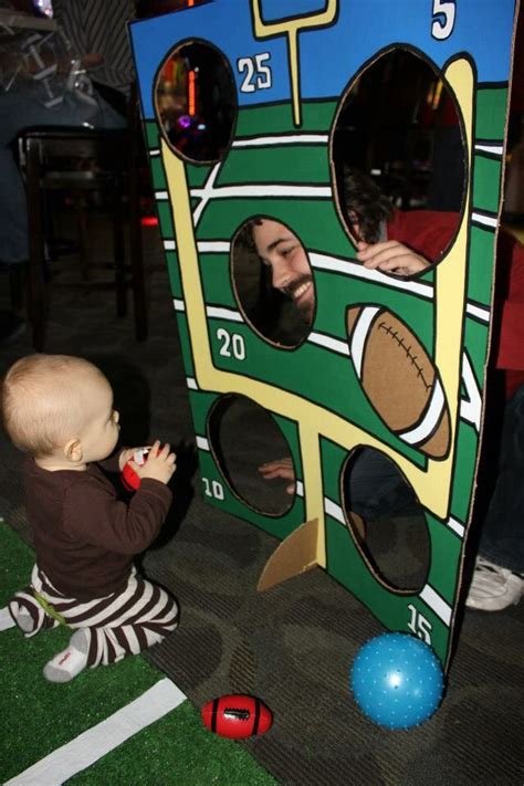 Homemade cardboard cutout football themed game for kids | Cardboard ...