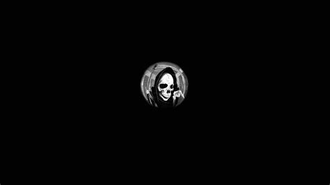 digital Art, Simple Background, Minimalism, Grim Reaper, Skull ...