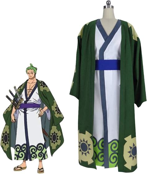 Em Estoque Anime One Piece Zoro Roronoa Cosplay Figuarno Kimono ...