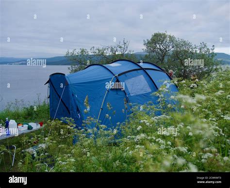 Sea view - Lofoten Islands, Norway, Camping in Evenes Stock Photo - Alamy